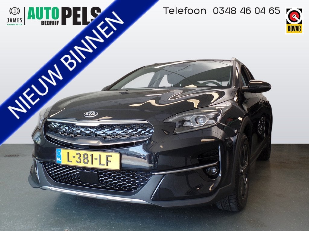 Kia Xceed 1.6 GDi PHEV DynamicPlusLine hybride Automaat Navi, Auto's, Kia, XCeed, Gebruikt, Euro 6, Leder en Stof