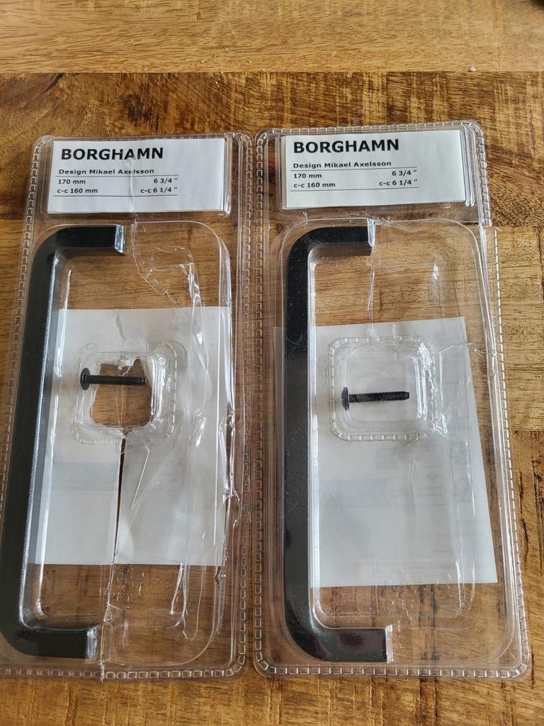 IKEA BORGHAMN Handgreep, 2 stuks, Zwart 170 mm (2 stuks), Ophalen of Verzenden, Nieuw