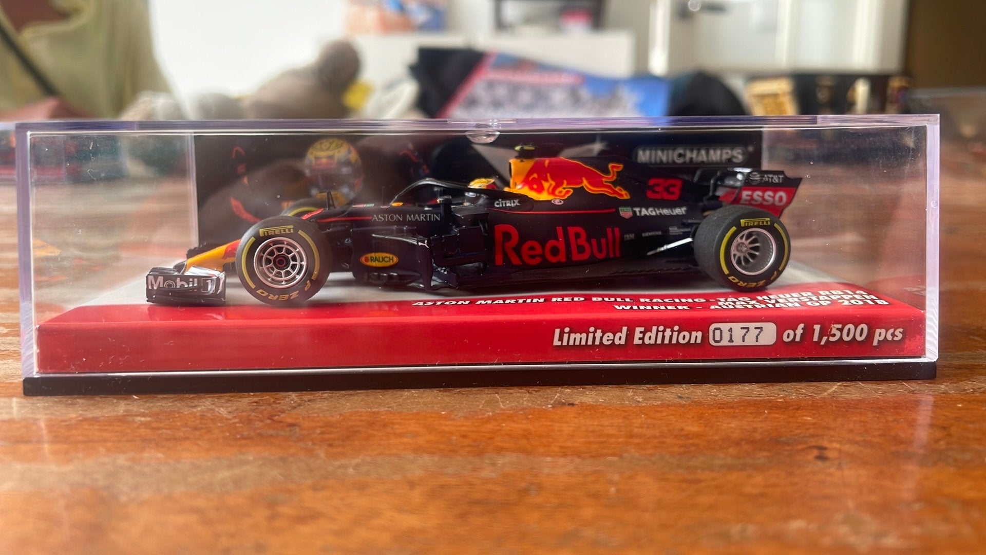 Minichamps Red Bull RB14 Max Verstappen Oostenrijk 2018, Ophalen of Verzenden, Nieuw, Auto, MiniChamps
