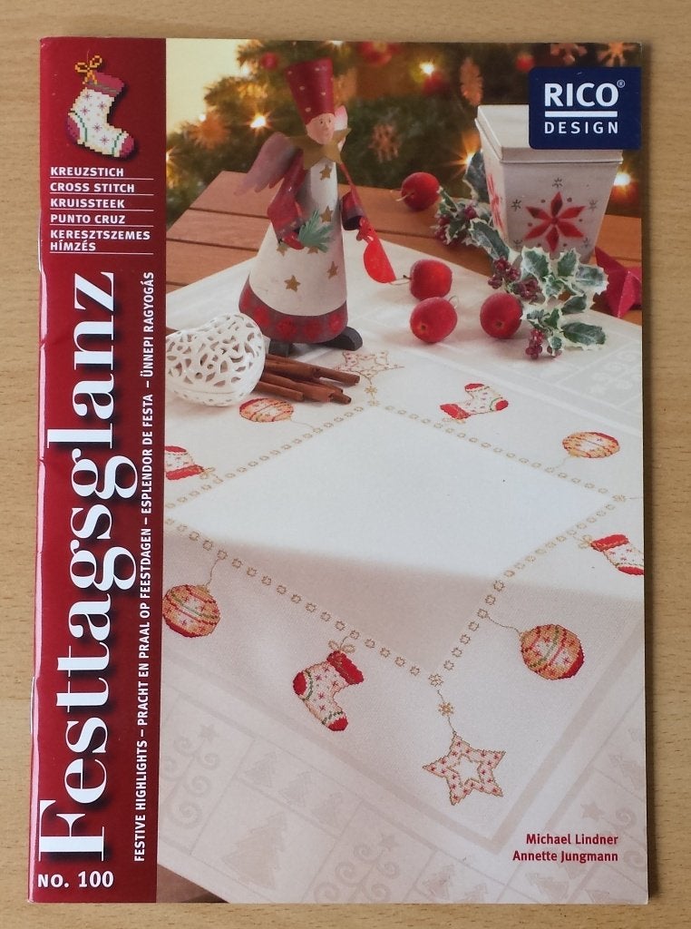 Kerstmis - Rico Design -Pracht en Praal op Feestdagen-nr.100, Patroon, Gebruikt, Ophalen of Verzenden, Handborduren