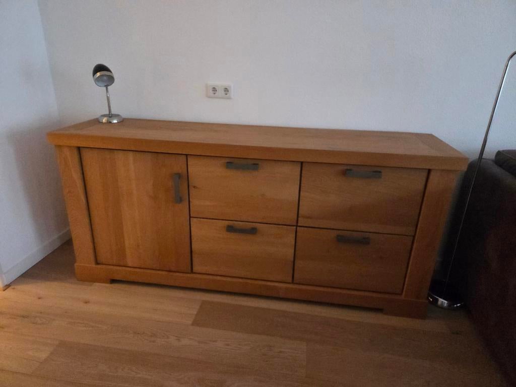 Massief eikenhouten dressoir / kast zgan, Ophalen, Zo goed als nieuw, 25 tot 50 cm