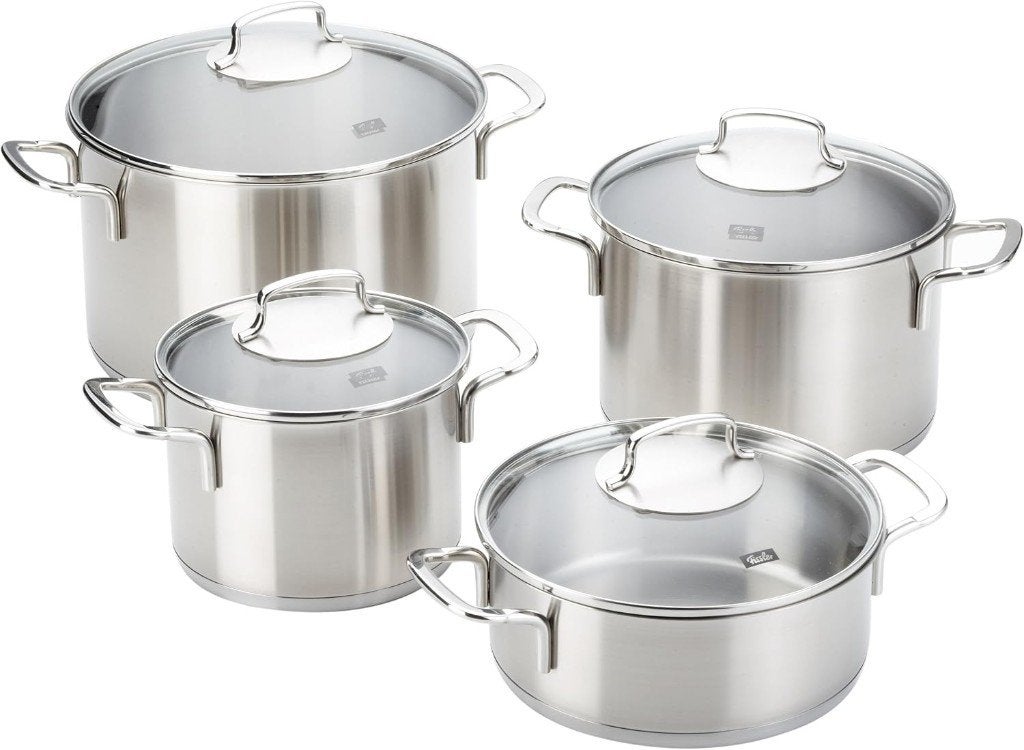 Pot- Pannenset 4-delig + glasdeksel | Fissler Florenz Nieuw, Ophalen, Nieuw, Pannenset, Fissler
