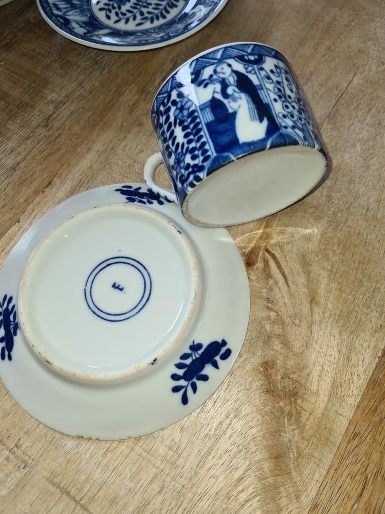 Mosa Maastricht Servies - Delfts Blauw Stijl Kop en Schotel, Antiek en Kunst, Ophalen of Verzenden