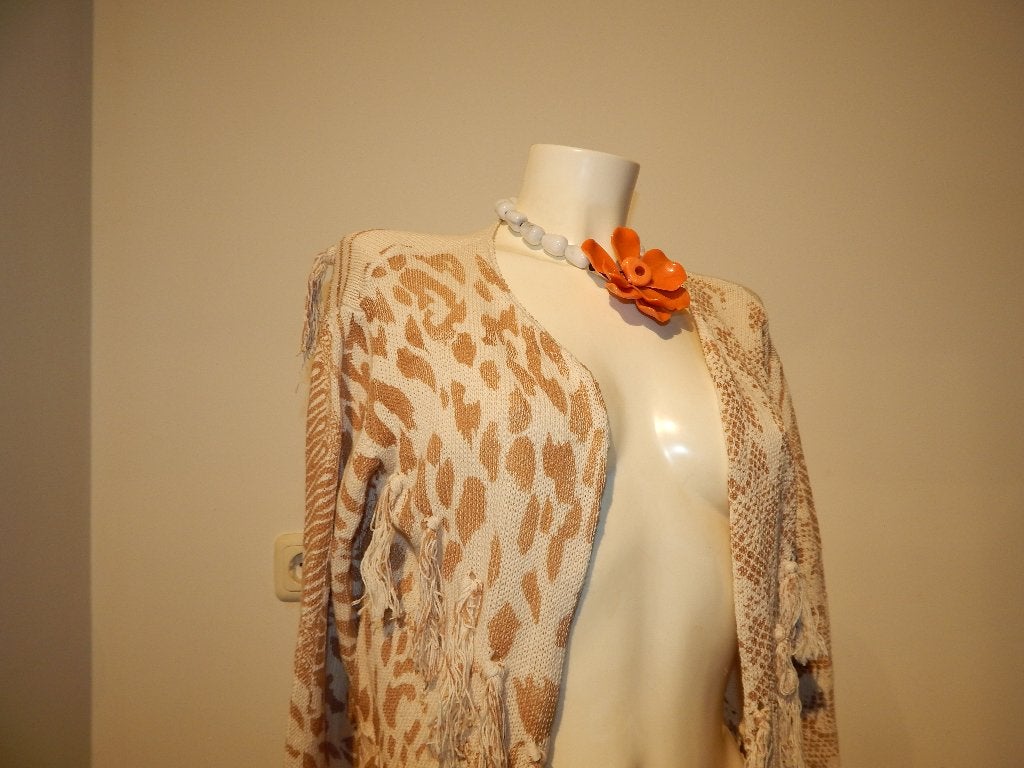 Save the Queen gebreid vest klosjes open gewerkte band XL, Save The Queen!, Beige, Maat 46/48 (XL) of groter, Ophalen of Verzenden