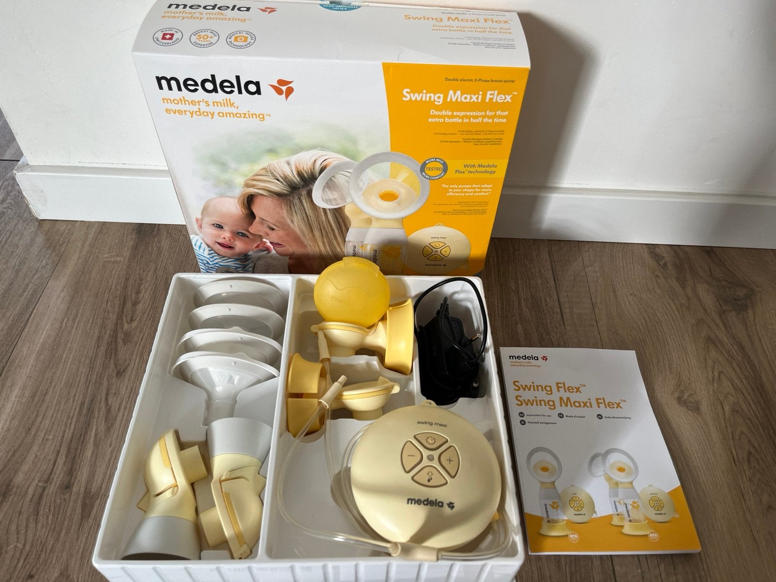 Medela Swing maxi flex double electric kolf, Kinderen en Baby's, Ophalen, Gebruikt, Dubbelzijdig, Medela