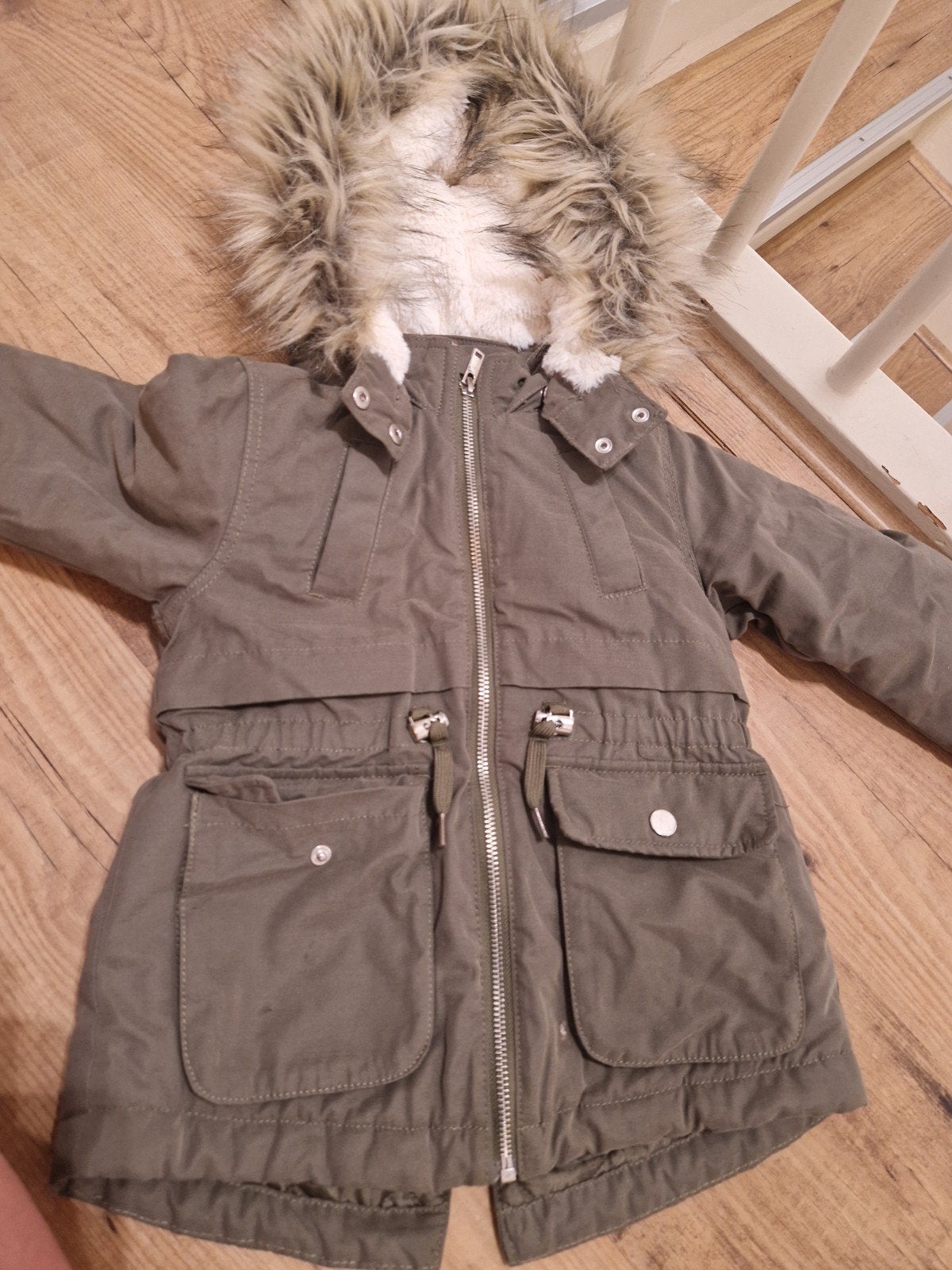 H&M winterjas met teddy voering en capuchon (maat 98), Kinderen en Baby's, Ophalen, Gebruikt, H&M, Jongetje of Meisje