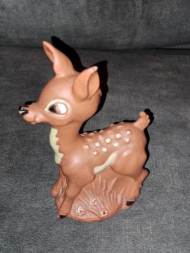 Vintage Bambi beeldje - Hertenbeeldje, Ophalen of Verzenden, Zo goed als nieuw