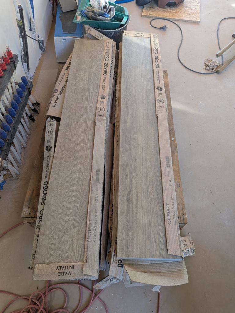 Keramisch parket / houtlook tegels 11 m2, Ophalen, 60 cm of meer, Keramiek, Nieuw