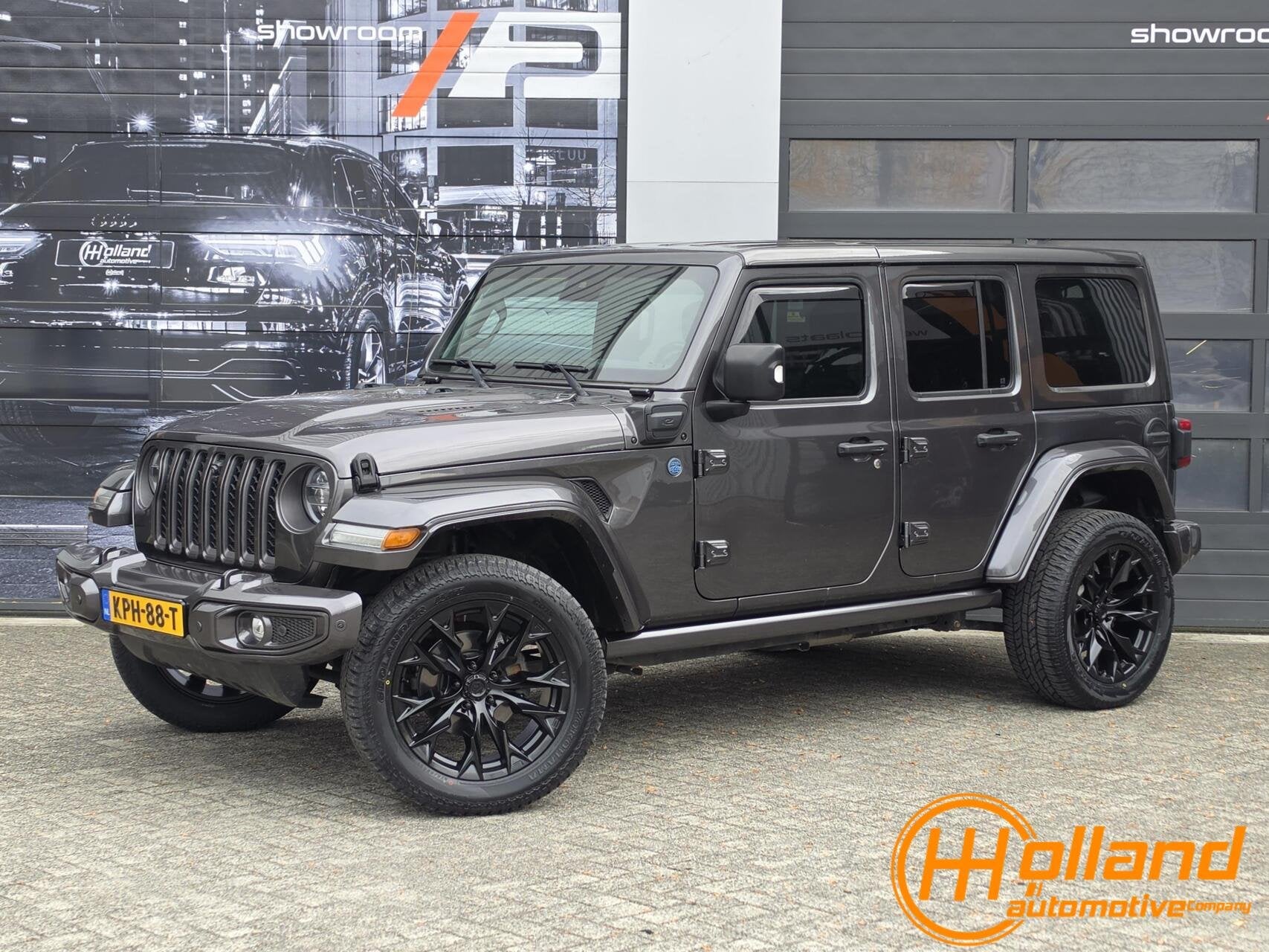 Jeep Wrangler Unlimited 4xe 380 Rubicon|BRUTE|ACC|NAVI|STOEL, Auto's, Automaat, Zwart, 4 cilinders, 23 km/l