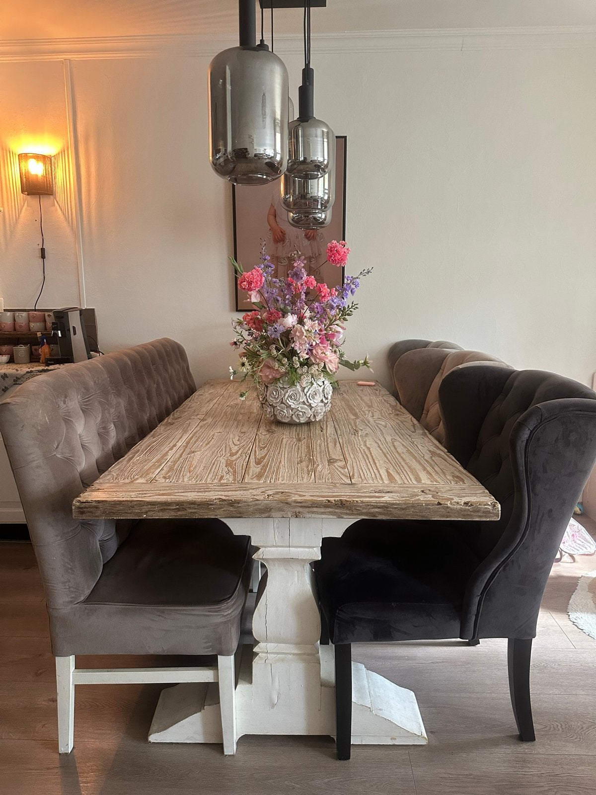 Prachtige kloostertafel 200 bij 100 cm, Ophalen, Gebruikt, 100 tot 150 cm, 200 cm of meer