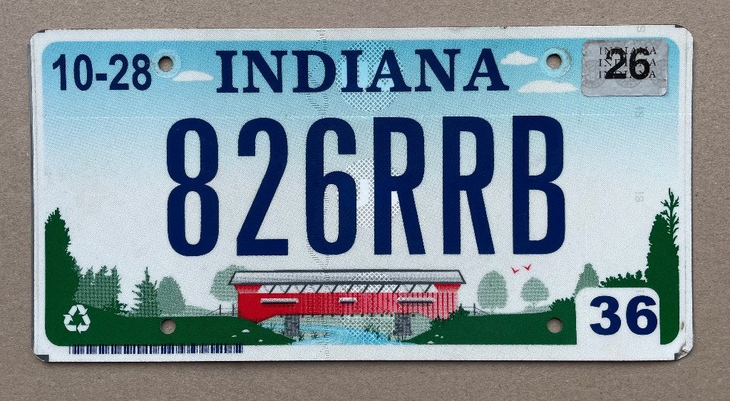 Kentekenplaat Nummerplaat Indiana USA, Verzamelen, Ophalen of Verzenden, Zo goed als nieuw