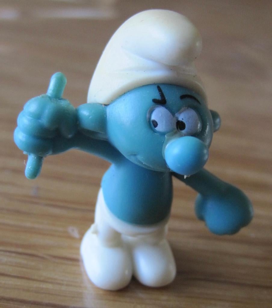 Smurf met stokje - Peyo 2008, Verzamelen, Smurfen, Ophalen of Verzenden, Zo goed als nieuw, Overige Smurfen, Poppetje, Figuurtje of Knuffel