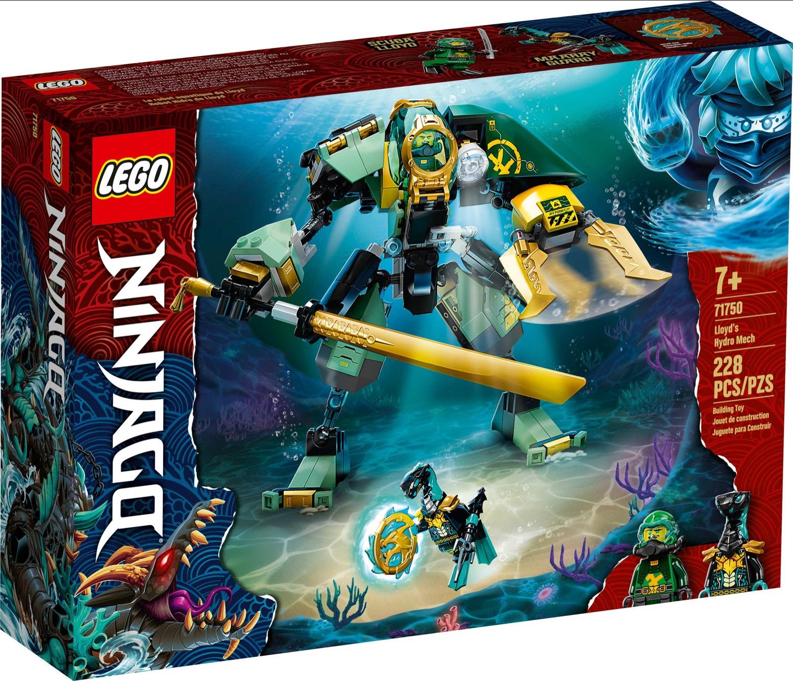 LEGO Ninjago 71750 Lloyd's Hydro Mech - Compleet !, Lego, Ophalen of Verzenden, Zo goed als nieuw, Compleet