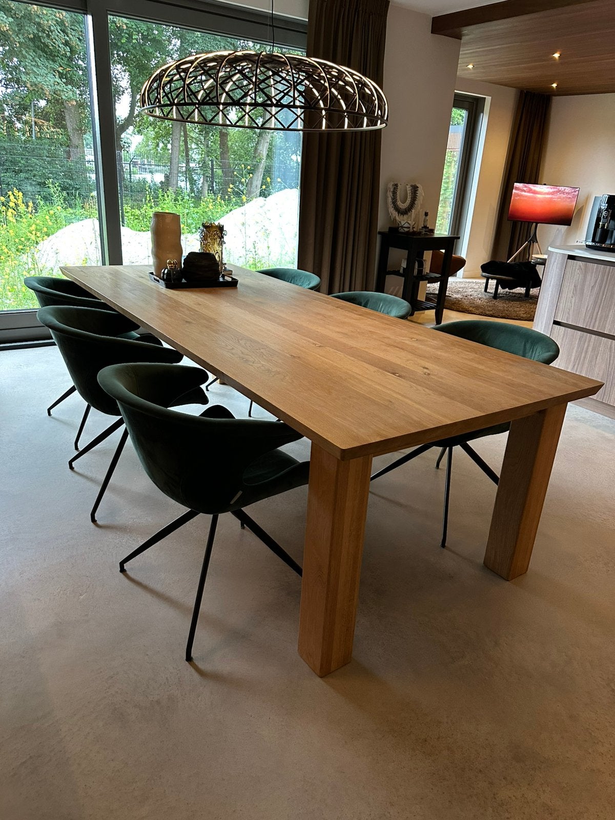 Prachtige eiken eettafel 2.65 x 1.05 meter, Huis en Inrichting, Tafels | Eettafels, Ophalen, 100 tot 150 cm, 200 cm of meer, Zo goed als nieuw