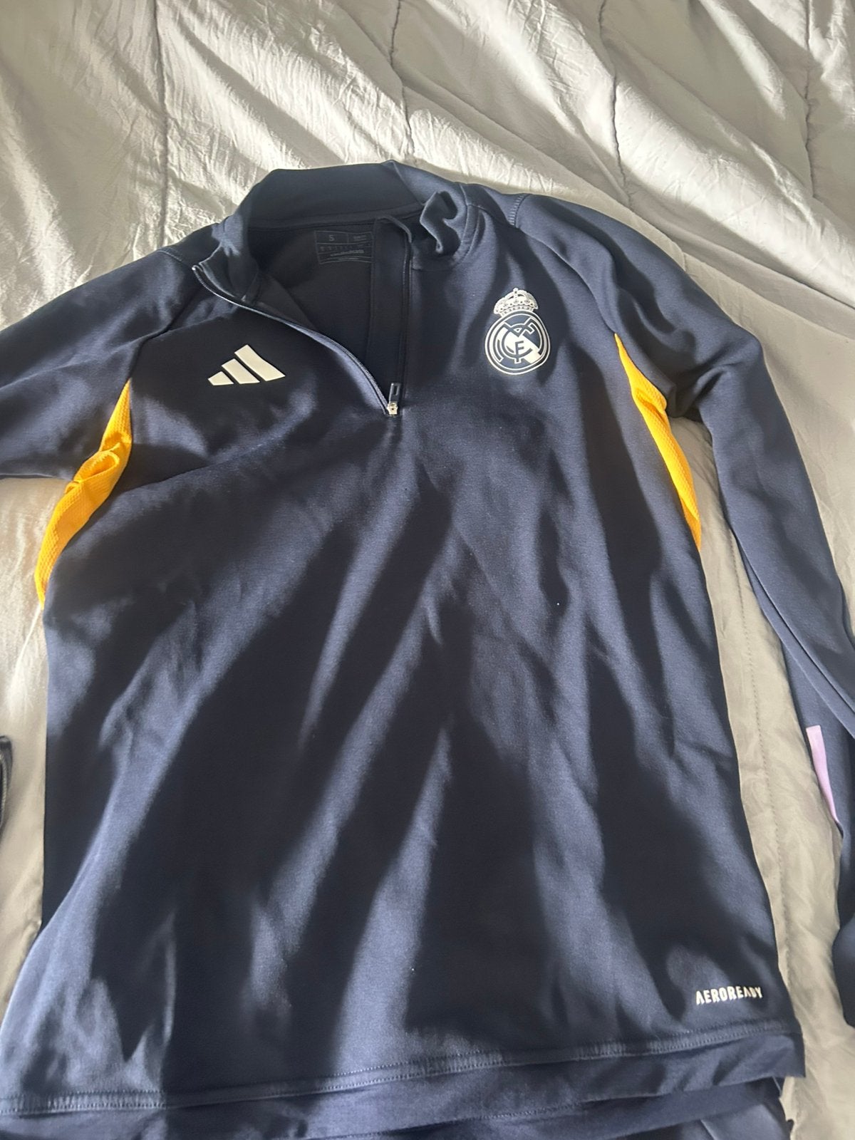 Real madrid  trainingspak S, Ophalen, Blauw, Zo goed als nieuw, Voetbal