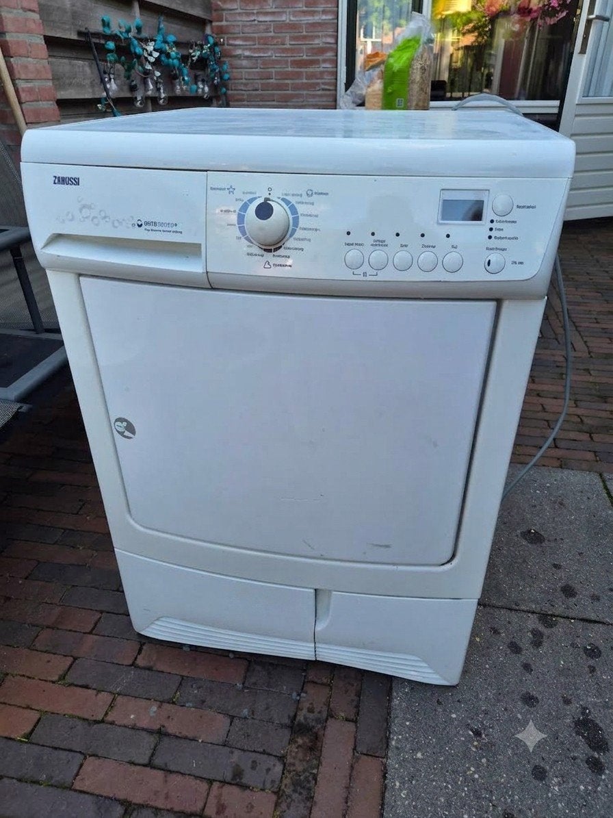 Zanussi wasdroger - Condensdroger, 6 tot 8 kg, Ophalen, Gebruikt, 85 tot 90 cm