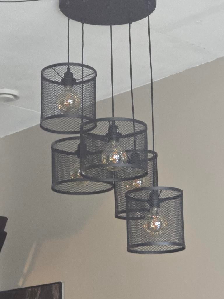 Zwarte lamp, Huis en Inrichting, Lampen | Hanglampen, Ophalen, Zo goed als nieuw, Minder dan 50 cm