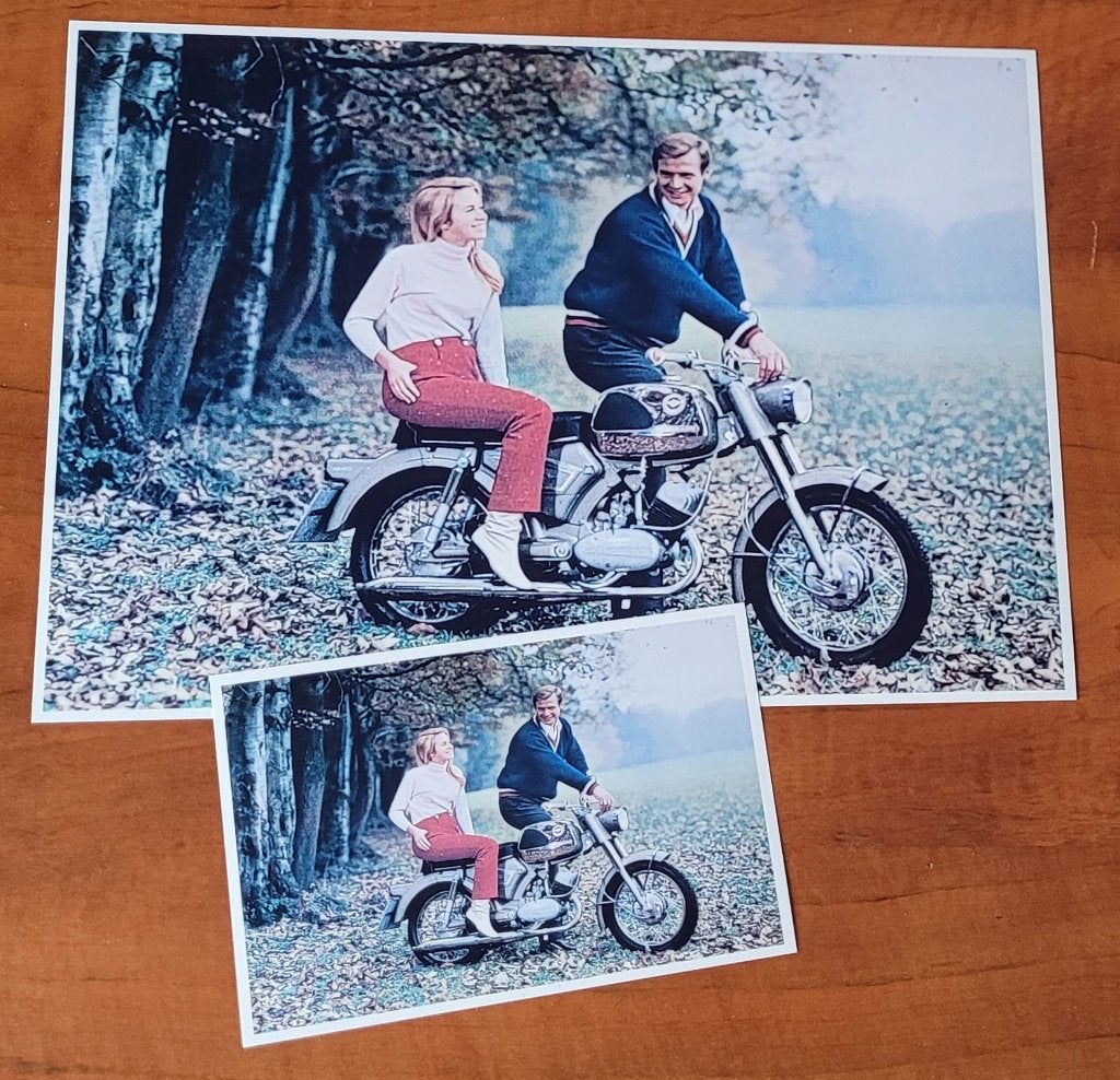 Zundapp KS100 reclame foto's set 4versn.voet, Ophalen of Verzenden, Nieuw, Overige typen