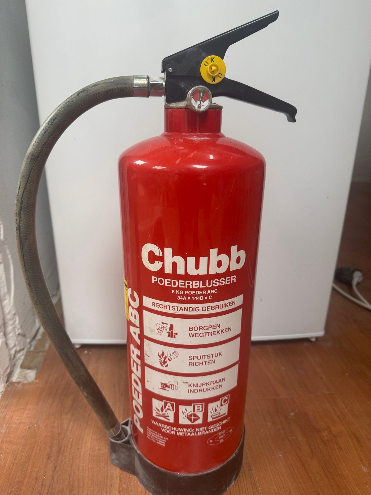 Chubb Poederblusser 6 KG ABC - Brandblusser, Ophalen, Gebruikt, Brandblusser