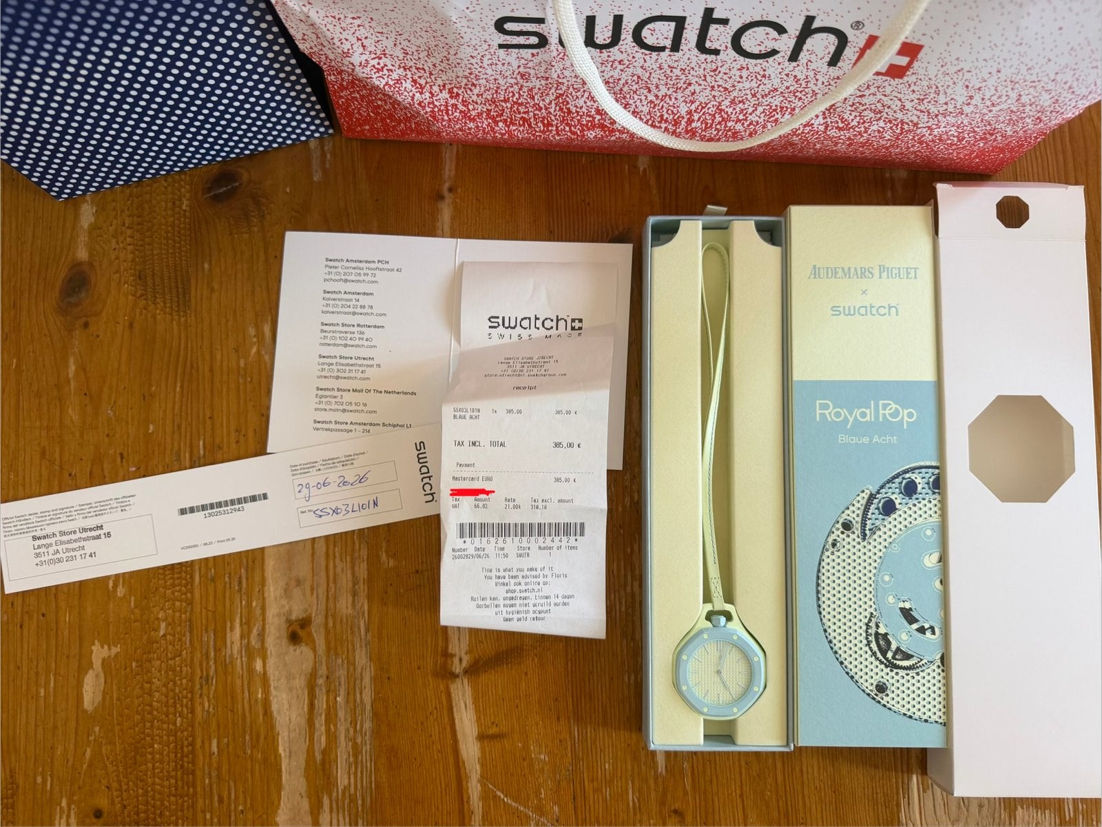 AP x Swatch Blaue Acht, Ophalen of Verzenden, Nieuw, Swatch