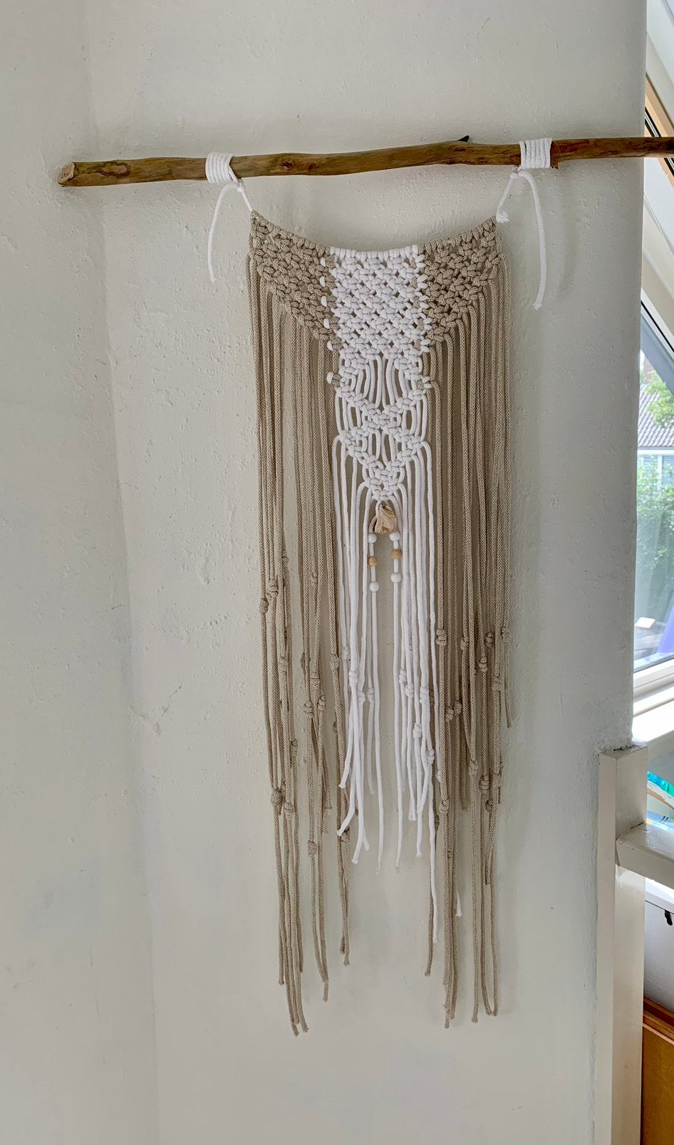 Mooi handgeknopt wandkleed ‘ Chayenne’, nieuw, Boho, 80 cm, 60 cm, Ophalen