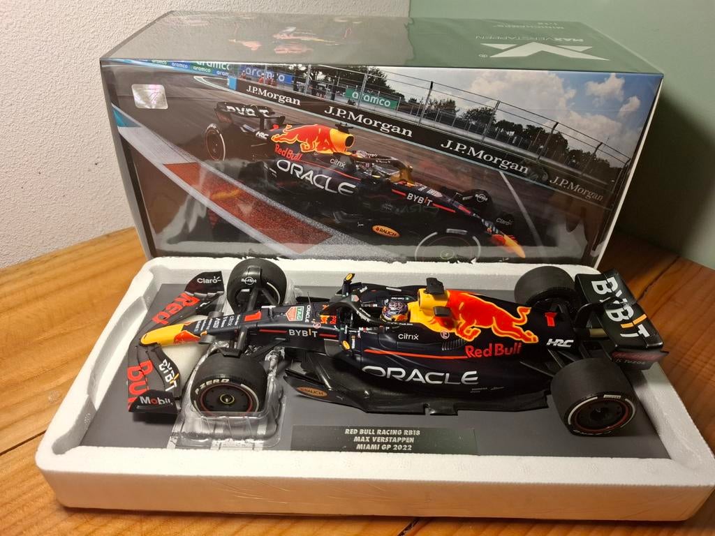 Max Verstappen Miami GP 2022 1:18, Hobby en Vrije tijd, Modelauto's | 1:18, Ophalen of Verzenden, Nieuw, Auto, MiniChamps