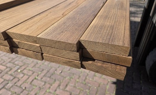 Diverse Partijen geschaafde hardhouten planken 20x90 mm, Ophalen, Planken, Nieuw, Hardhout