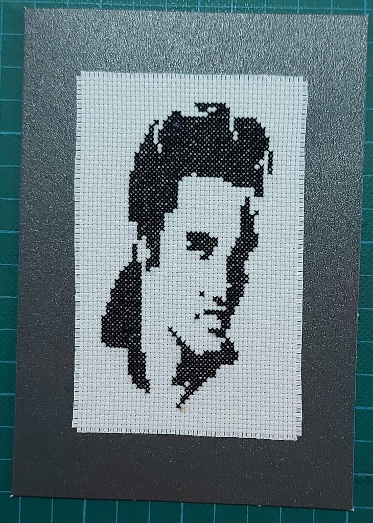 kaart met geborduurde Elvis Presley (1859), Ophalen of Verzenden, Nieuw, Man of Vrouw