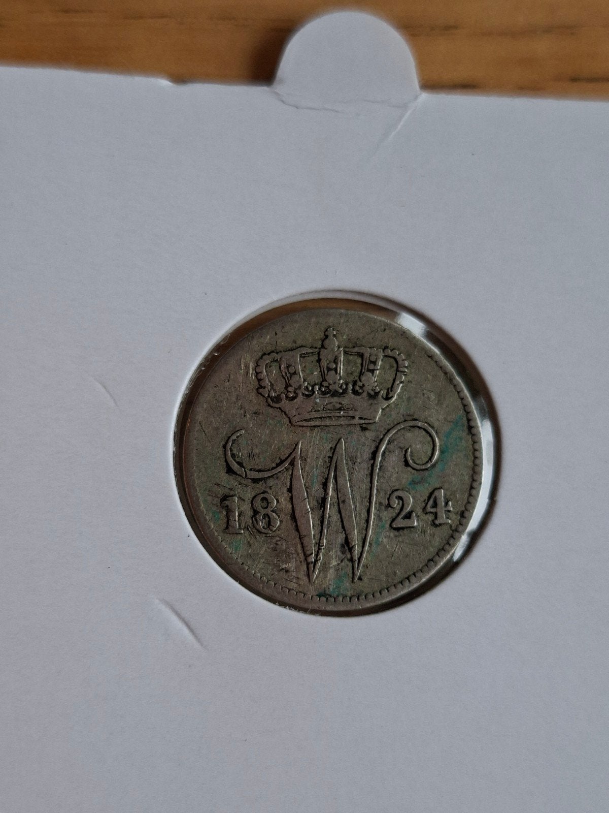 25 cent 1824 b willem 1, Ophalen of Verzenden, Koning Willem I, 25 cent, Zilver