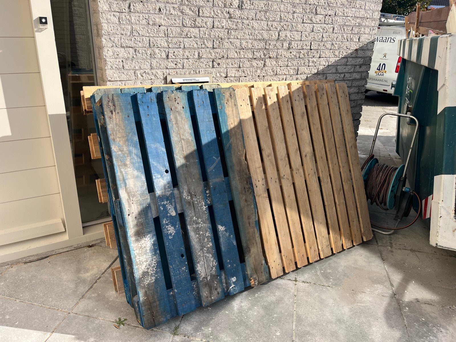 Gebruikte pallets - ideaal voor diverse projecten, Doe-het-zelf en Verbouw, Ophalen, Gebruikt, 50 mm of meer, Pallet