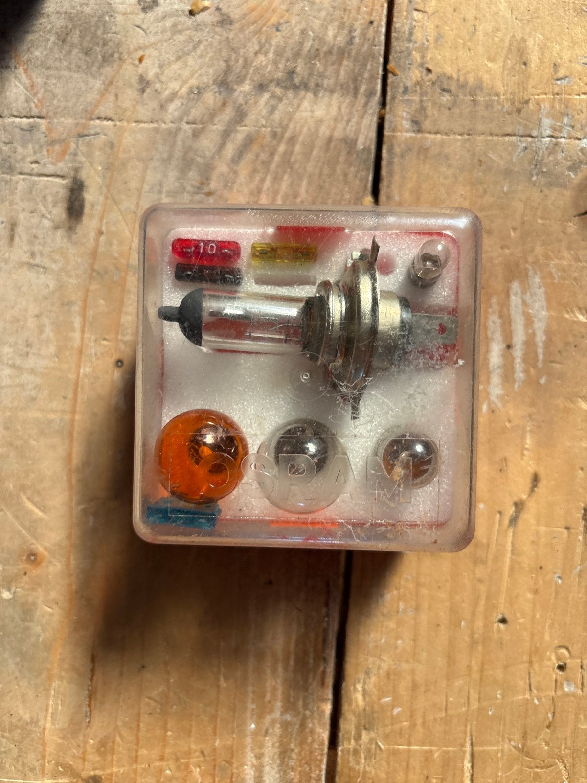 Oude Osram lamp set voor auto - Vintage reserveonderdelen, Ophalen of Verzenden, Gebruikt, Oldtimer onderdelen