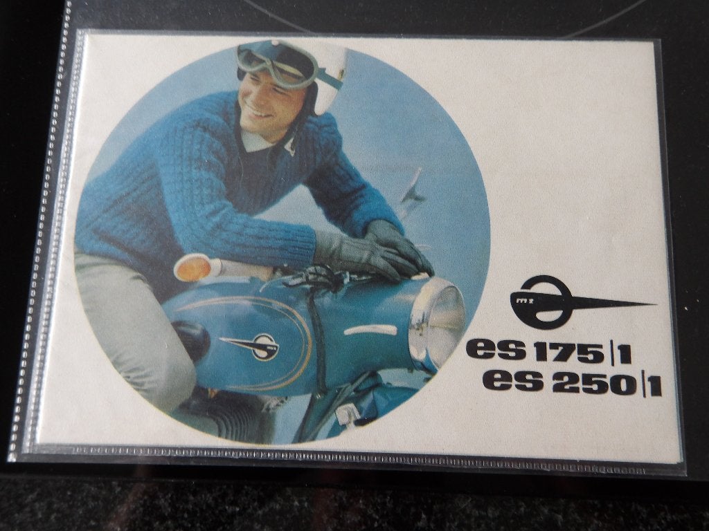 MZ ES 175/1 ES 250/1 Motorfiets Brochure, Ophalen of Verzenden, Overige merken