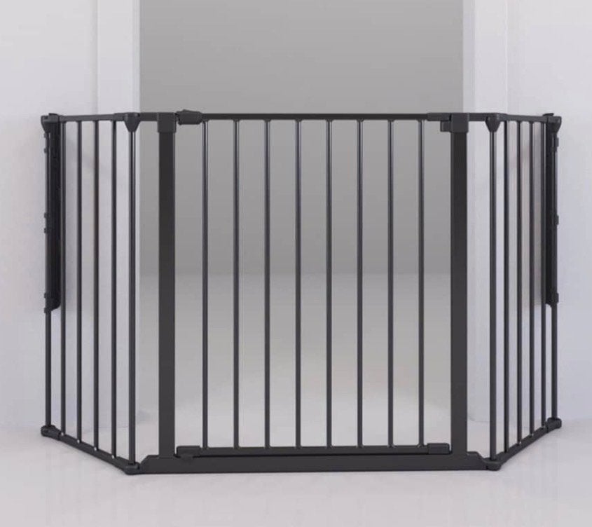 Zwart metalen veiligheidshekje, verstelbaar, Ophalen of Verzenden, Zo goed als nieuw