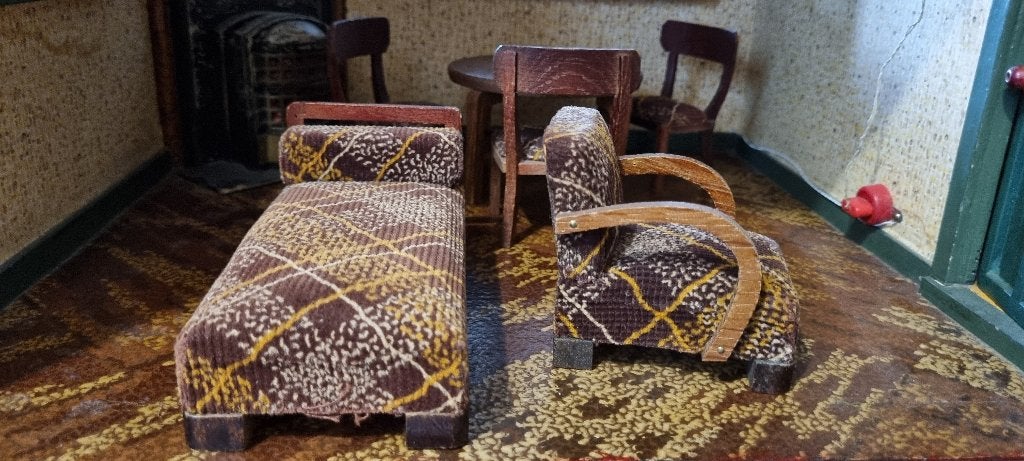 Antieke Paul Hübsch Poppenhuis Meubels - Jaren '30, Ophalen of Verzenden