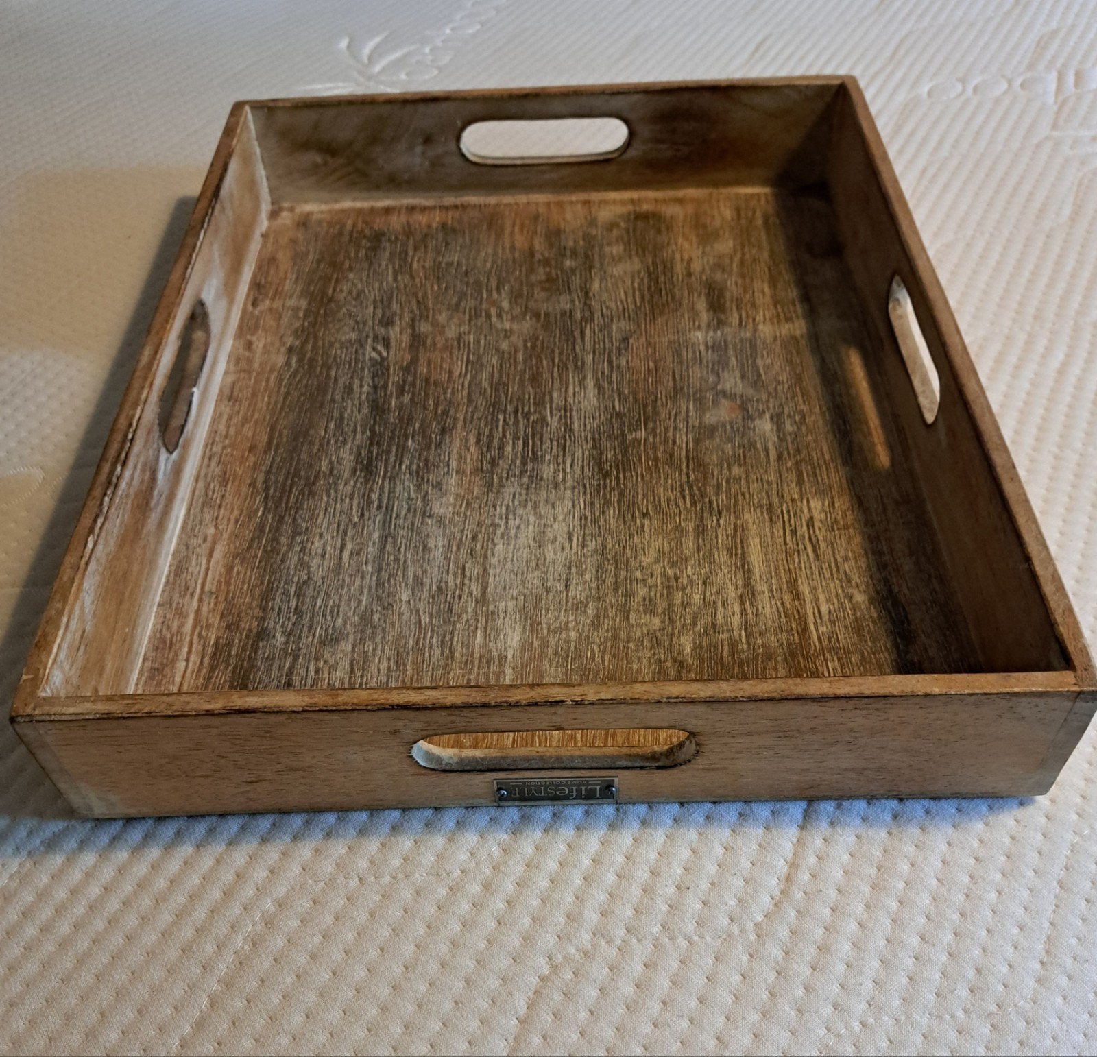 Houten Dienblad - Lifestyle, Ophalen, Gebruikt, Met handvatten, Dienblad