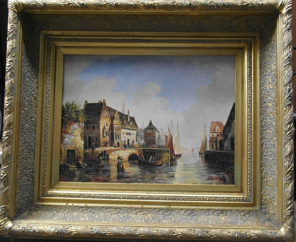 Prachtig schilderij 2switchonline, Ophalen, Klassiek, Bijzondere lijst, Maritiem / water