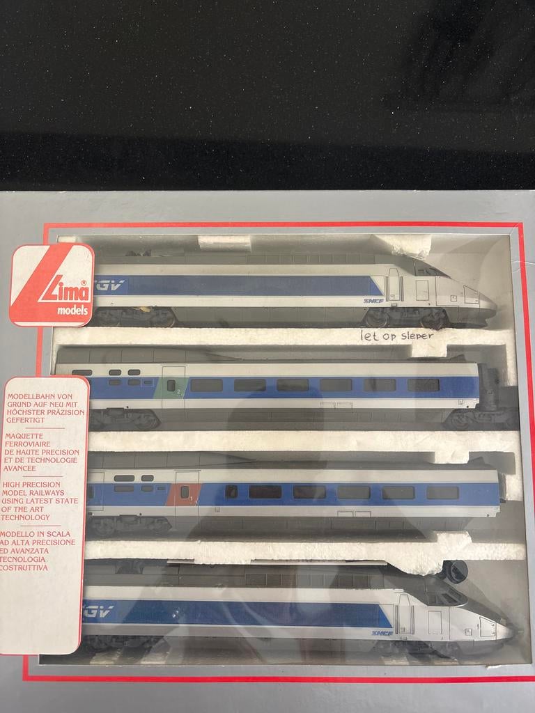 Lima TGV Treinset SNCF GV - Hoge Precisie Modelspoorbaan, Gelijkstroom of Wisselstroom, Ophalen of Verzenden, NS, Lima