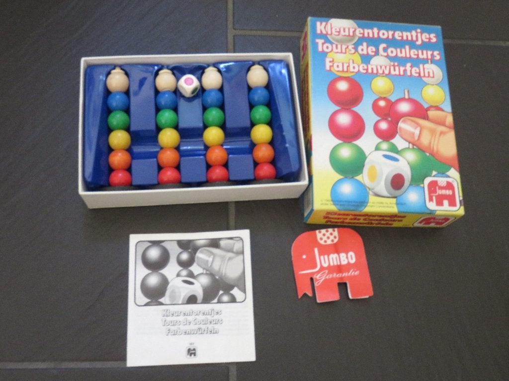 Kleurentorentjes, kleurenspel voor spelers vanaf 3 jaar., Ophalen of Verzenden, Zo goed als nieuw, Ontdekken