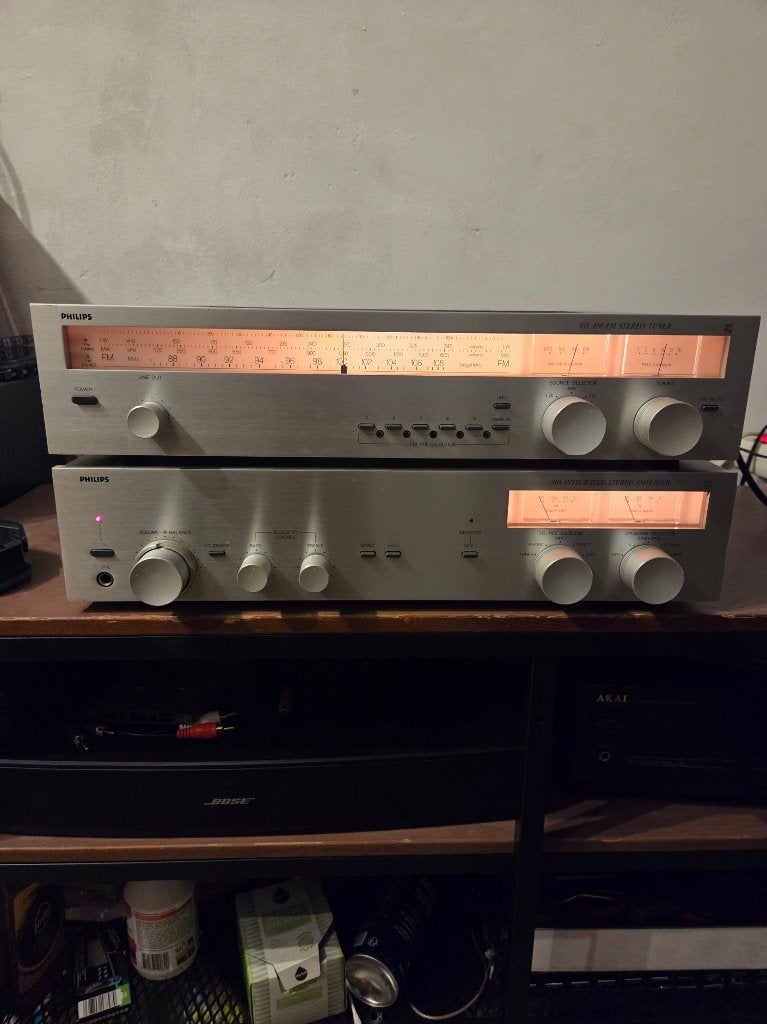 Phillips 22AH305 Versterker en een Phillips AH103 Tuner, Ophalen, Philips, Gebruikt, Tuner of Radio