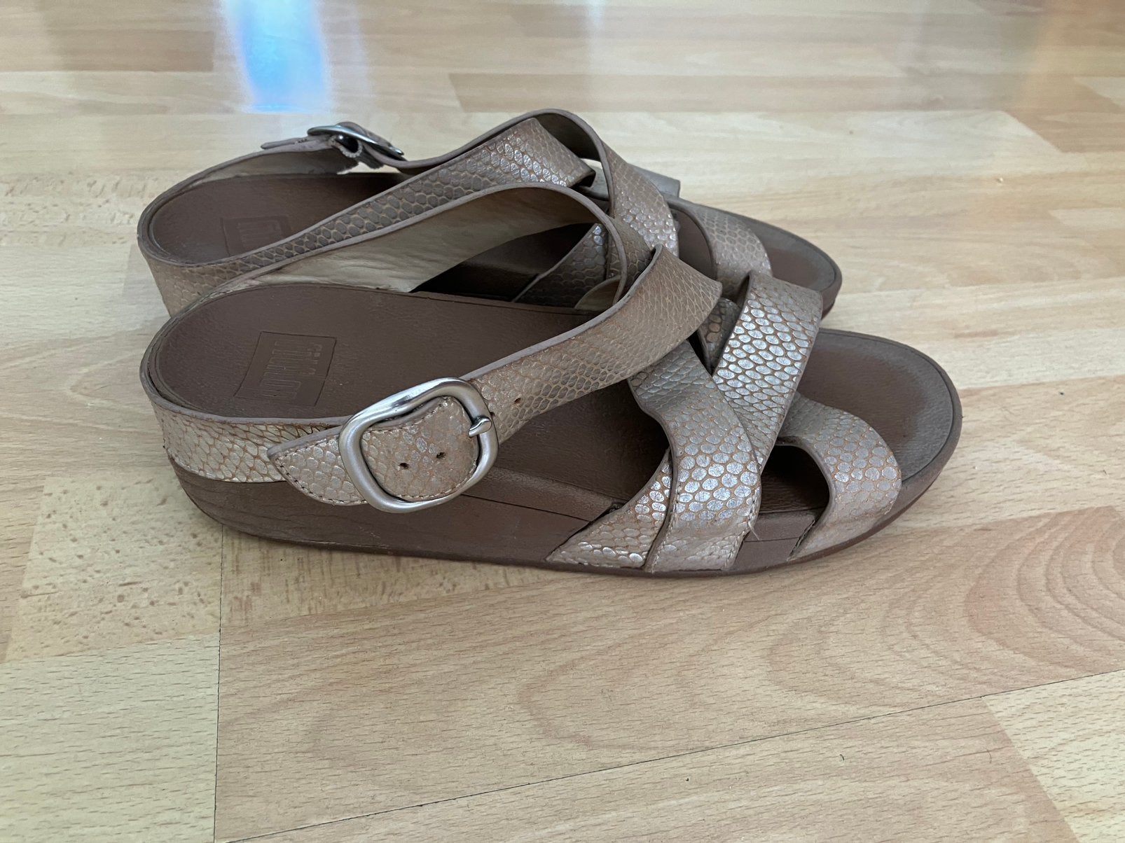 Fitflop leren slippers mt 37 igs, Overige kleuren, Gedragen, Sandalen of Muiltjes, Ophalen of Verzenden