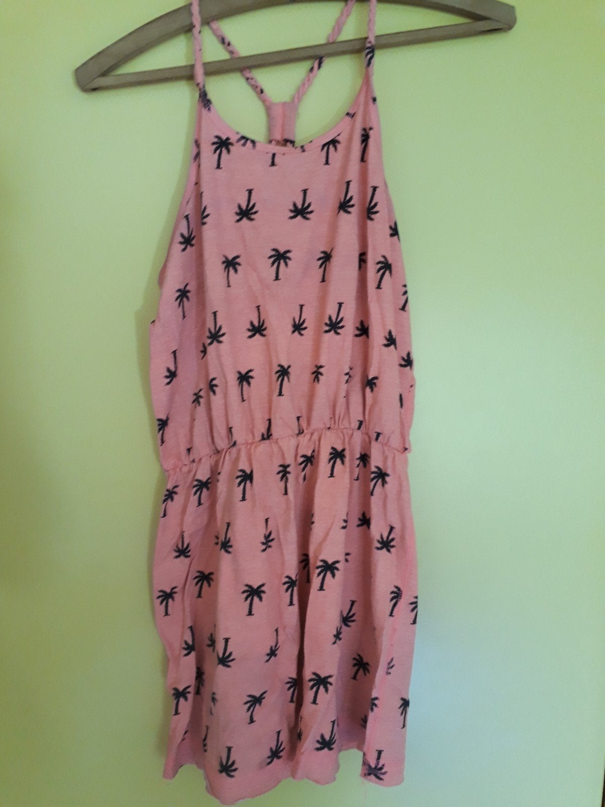Leuk roze jurkje met palmbomen!, Maat 38/40 (M), Ophalen of Verzenden, Roze, Gedragen