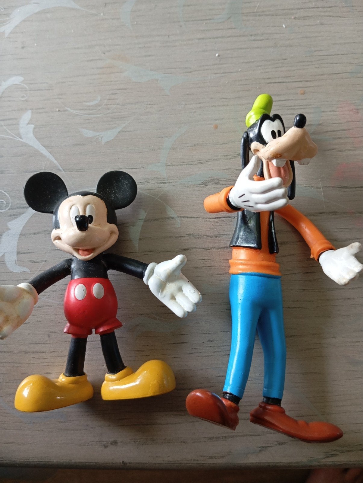 Mickey Mouse en Pluto flexibele figuren, Ophalen of Verzenden, Zo goed als nieuw