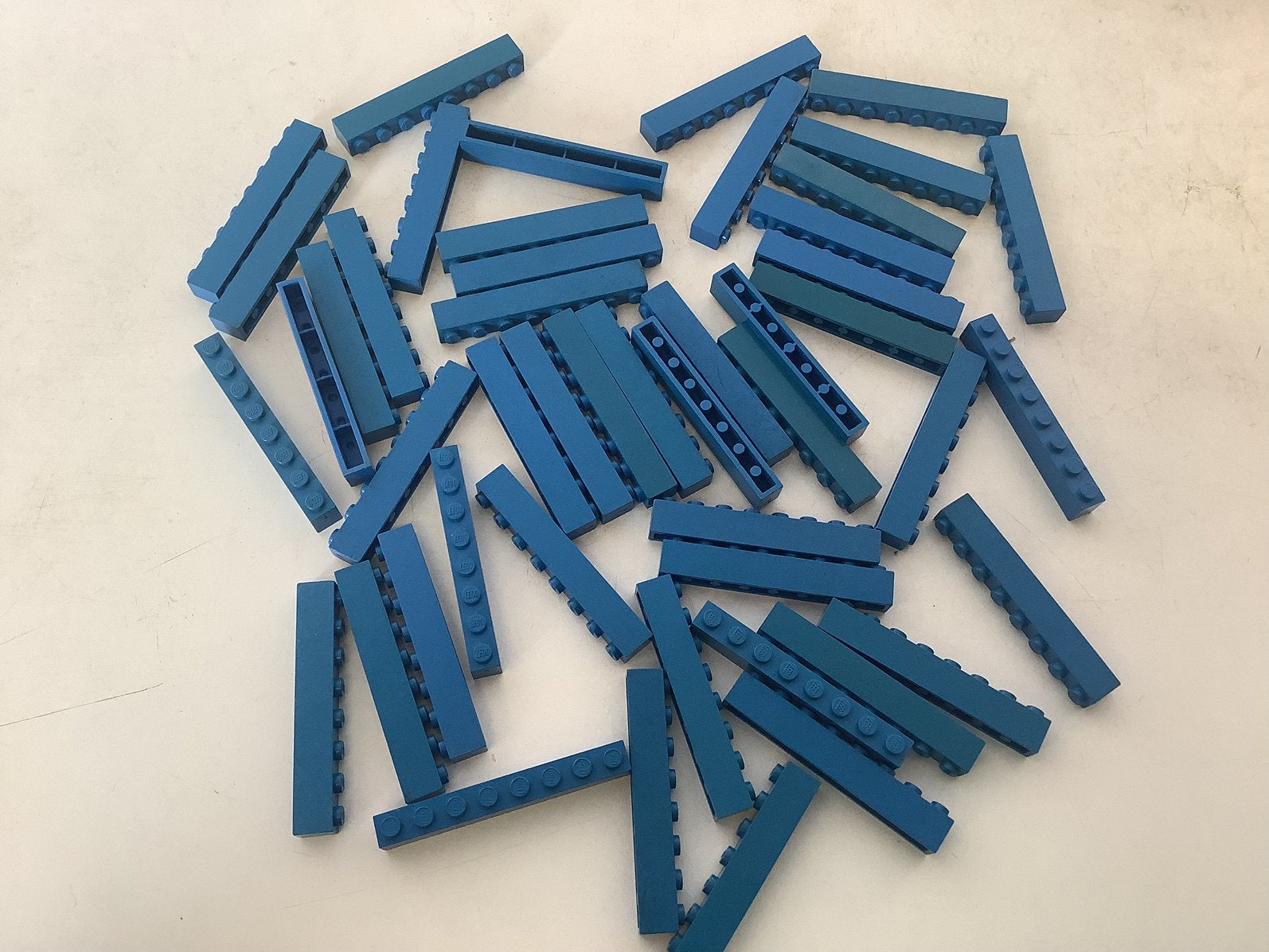 Lego steen 1x8 blauw, Ophalen of Verzenden, Gebruikt, Losse stenen, Lego