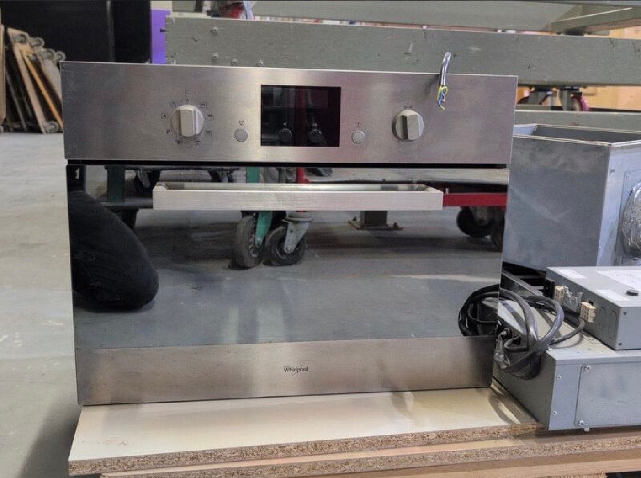 Whirlpool combi magnetron + afzuigkap, Ophalen, Whirlpool, Gebruikt, Hete lucht