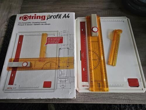 Zgan Rotring tekenplaat model profil A 4 in originele doos., Ophalen of Verzenden, Zo goed als nieuw, Overige typen