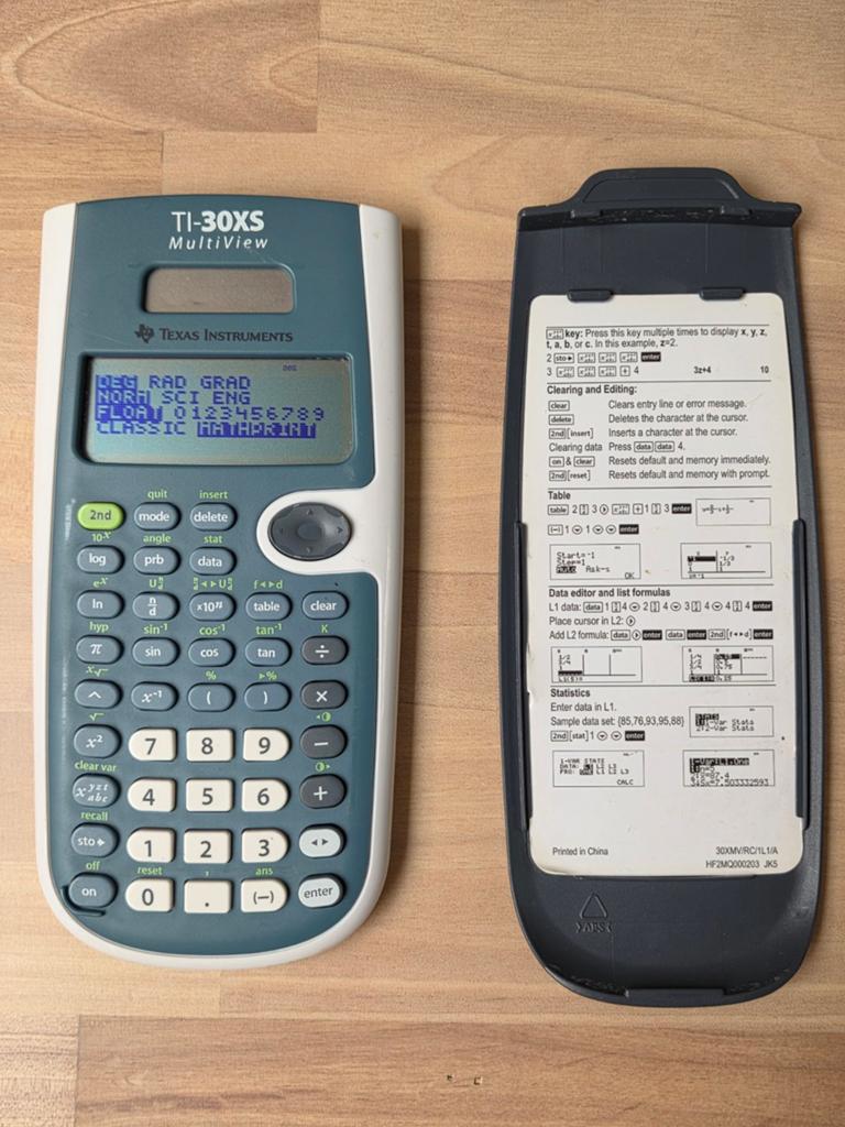 Rekenmachine TEXAS INSTRUMENTS TI-30XS MultiView, Diversen, Rekenmachines, Ophalen of Verzenden, Grafische rekenmachine, Zo goed als nieuw