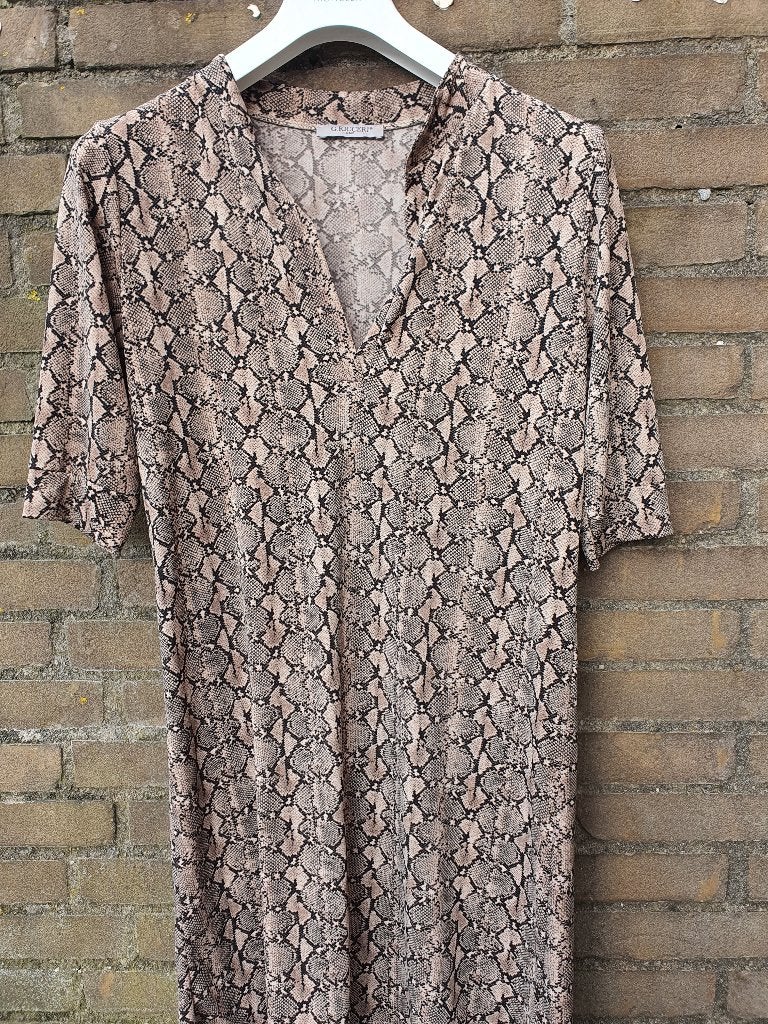 G.Ricceri Slangenprint Tuniek – Made in Italy – Maat M, Maat 38/40 (M), Beige, Ophalen of Verzenden, Zo goed als nieuw