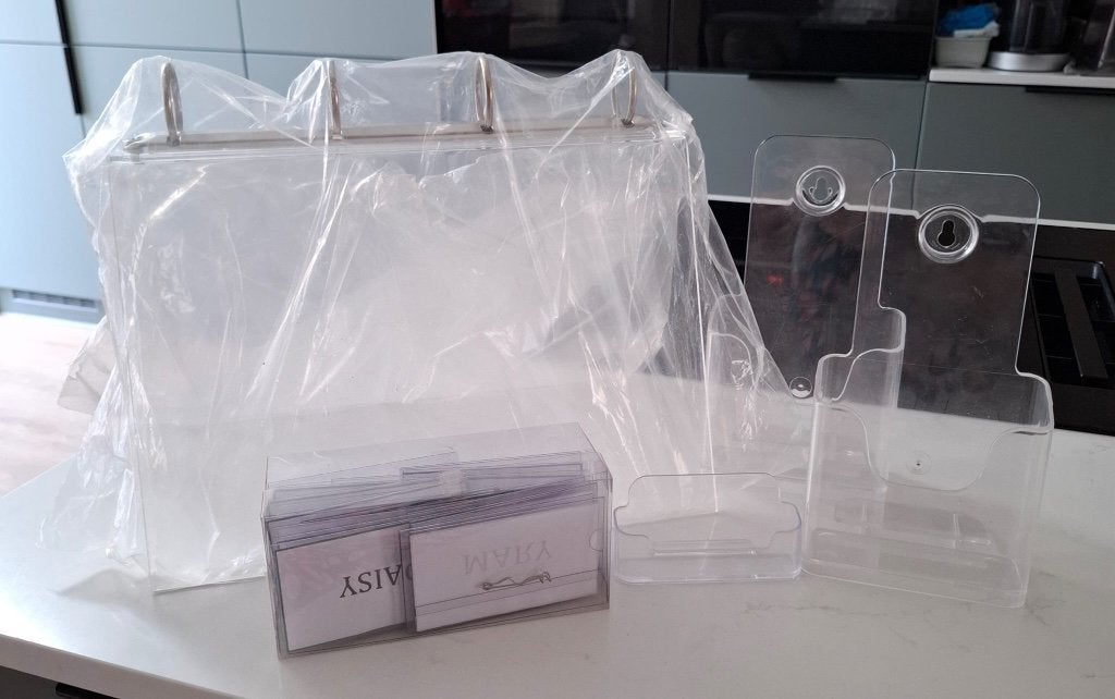 Displays + naamkaartjes (20x), Ophalen of Verzenden, Zo goed als nieuw