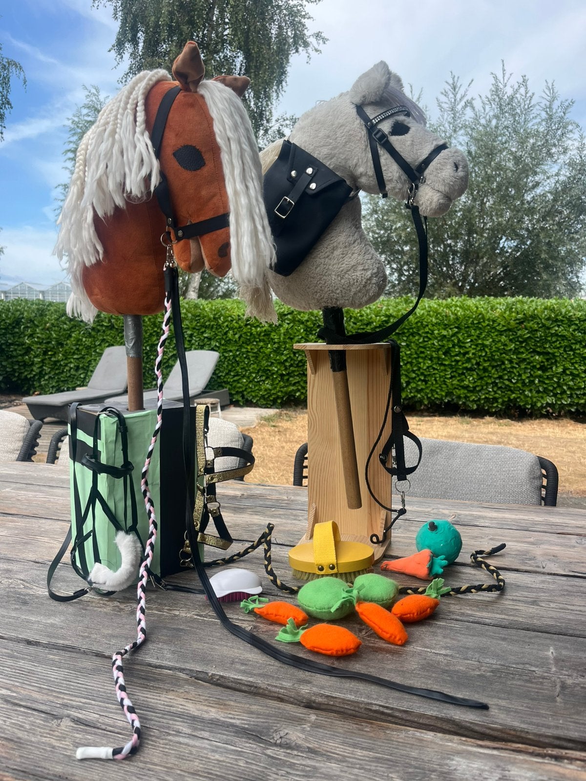Hobby horse set met accessoires stokpaard, Hobby en Vrije tijd, Ophalen, Gebruikt