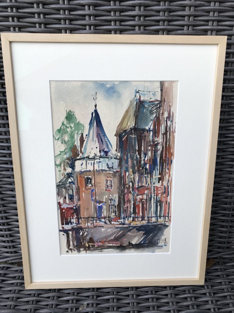 Jan Altink, Schreierstoren te Amsterdam, Antiek en Kunst, Ophalen of Verzenden